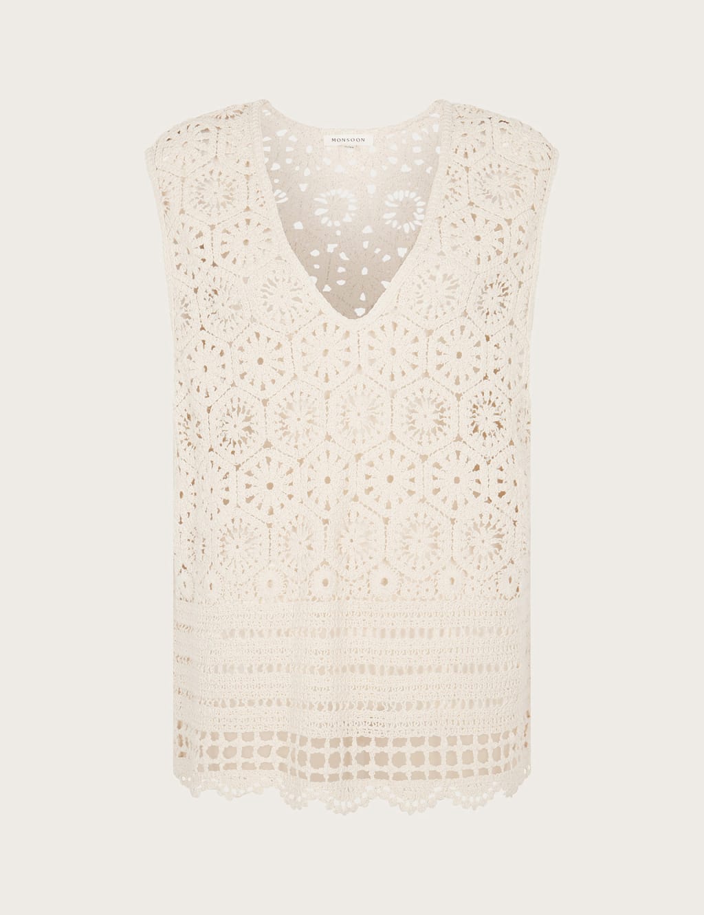 Knitted V-Neck Loose Camis Top 2 of 5