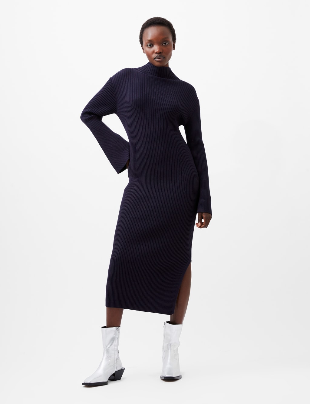 Polo neck maxi dress online