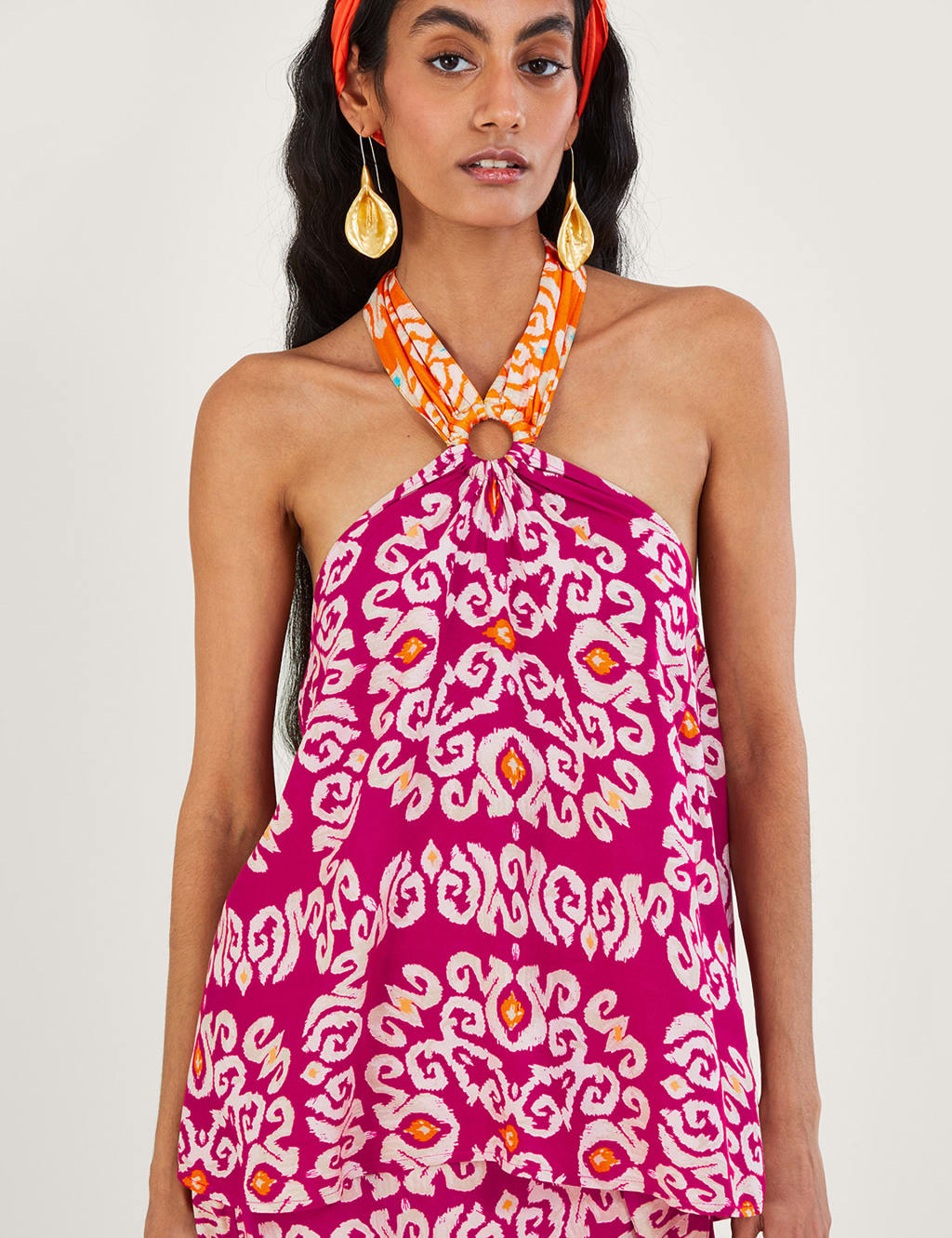 Printed Halter Neck Cami Top 1 of 5
