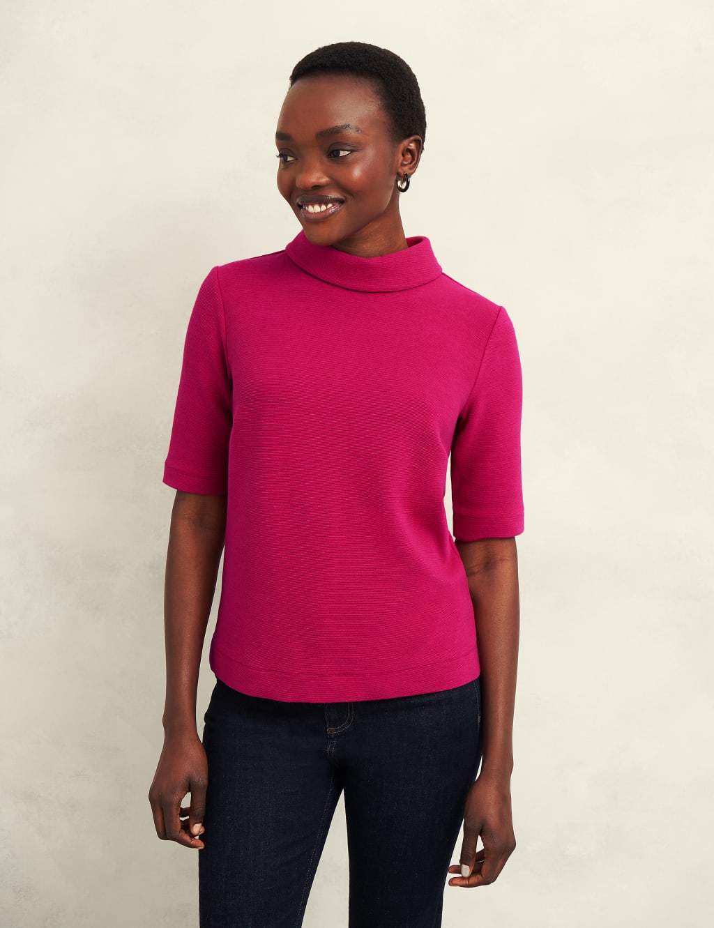 Ladies cotton polo neck tops clearance