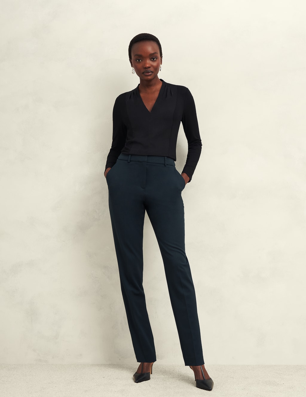 Satin V Neck Top HOBBS M S