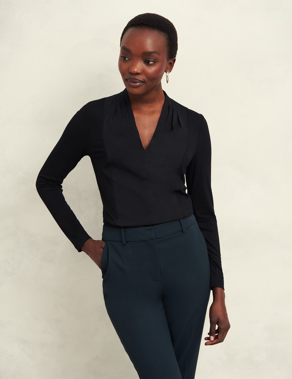 Satin V Neck Top HOBBS M S