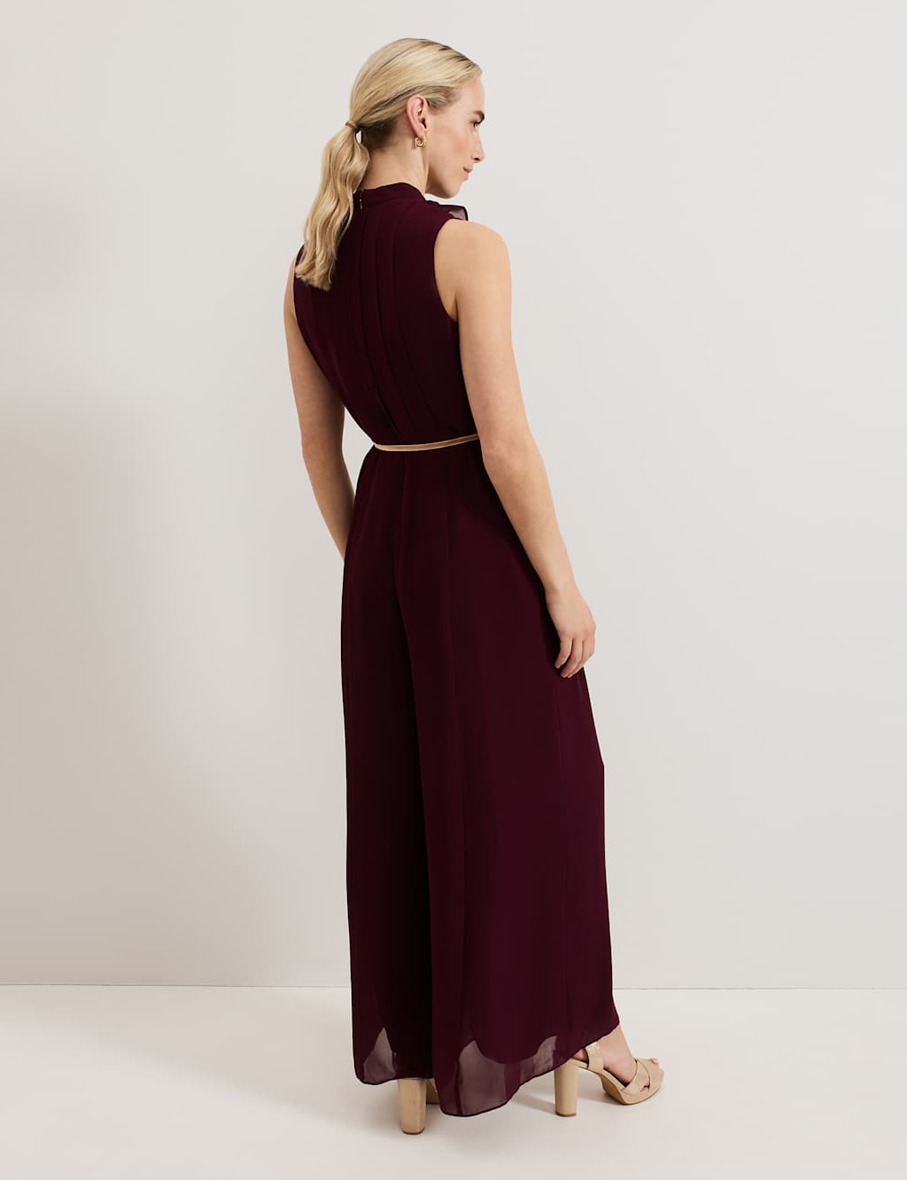 Frill Detail Sleeveless Wide Leg Jumpsuit 3 of 7