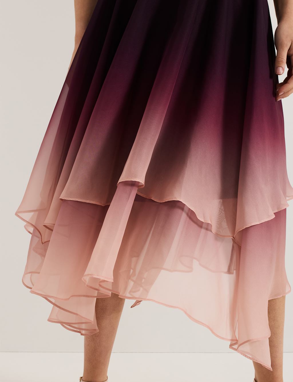 Maybel Ombre High Neck Maxi Skater Dress 7 of 9