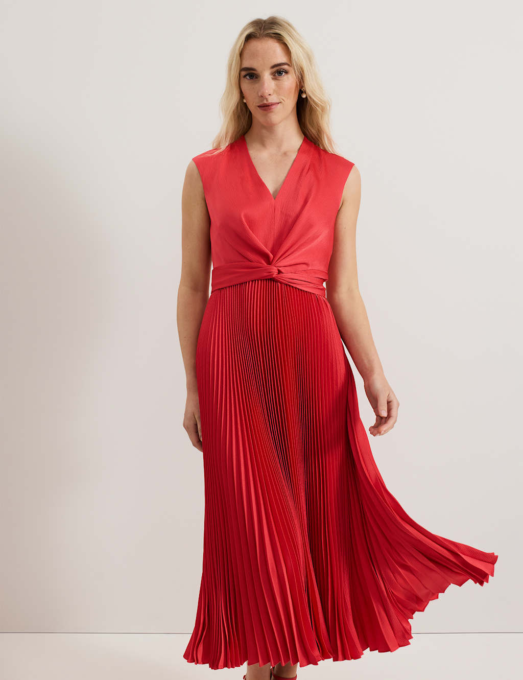 Celestia V-Neck Pleated Wrap Dress 4 of 8