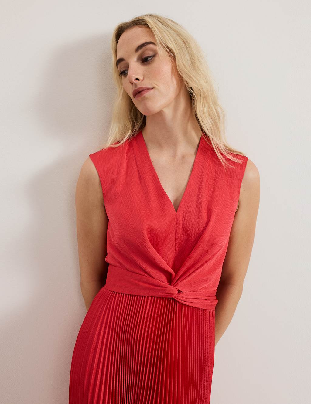 Celestia V-Neck Pleated Wrap Dress 5 of 8