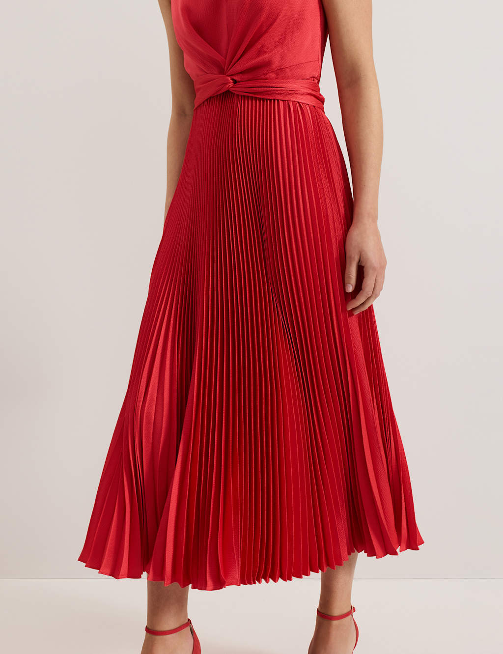 Celestia V-Neck Pleated Wrap Dress 6 of 8