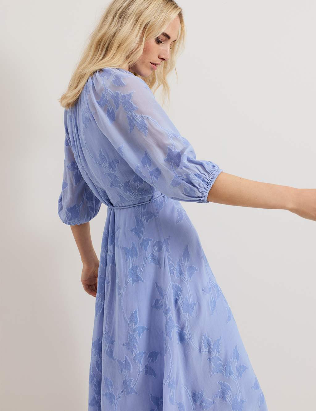 Floral Round Neck Midaxi Skater Dress 5 of 7