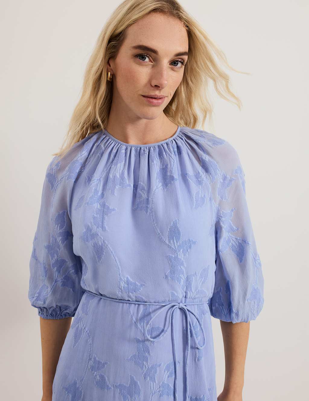 Floral Round Neck Midaxi Skater Dress 6 of 7