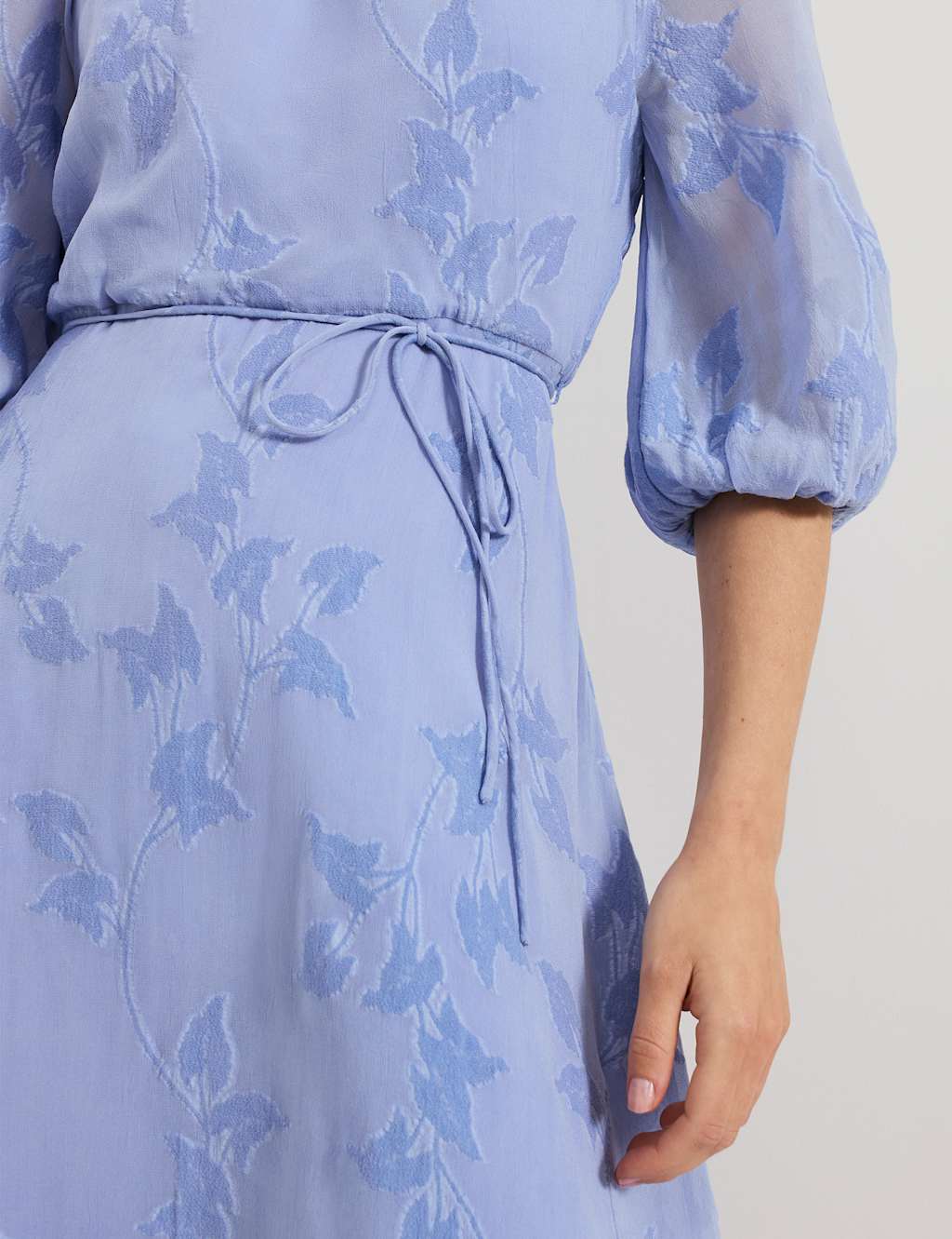 Floral Round Neck Midaxi Skater Dress 7 of 7