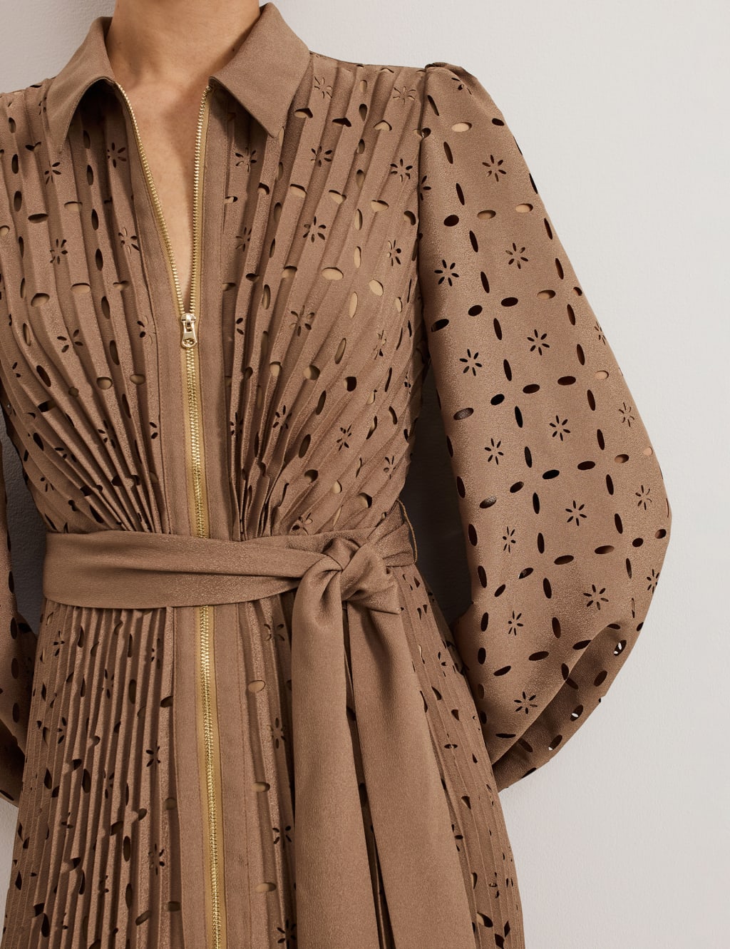 Geometric Collared Midi Shirt Dress 7 of 7