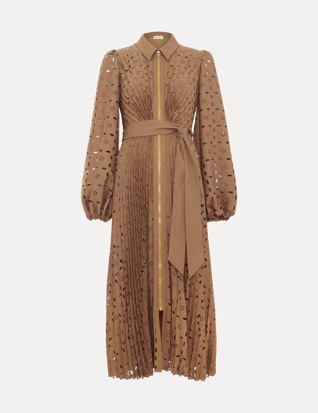 Geometric Collared Midi Shirt Dress 2 of 7