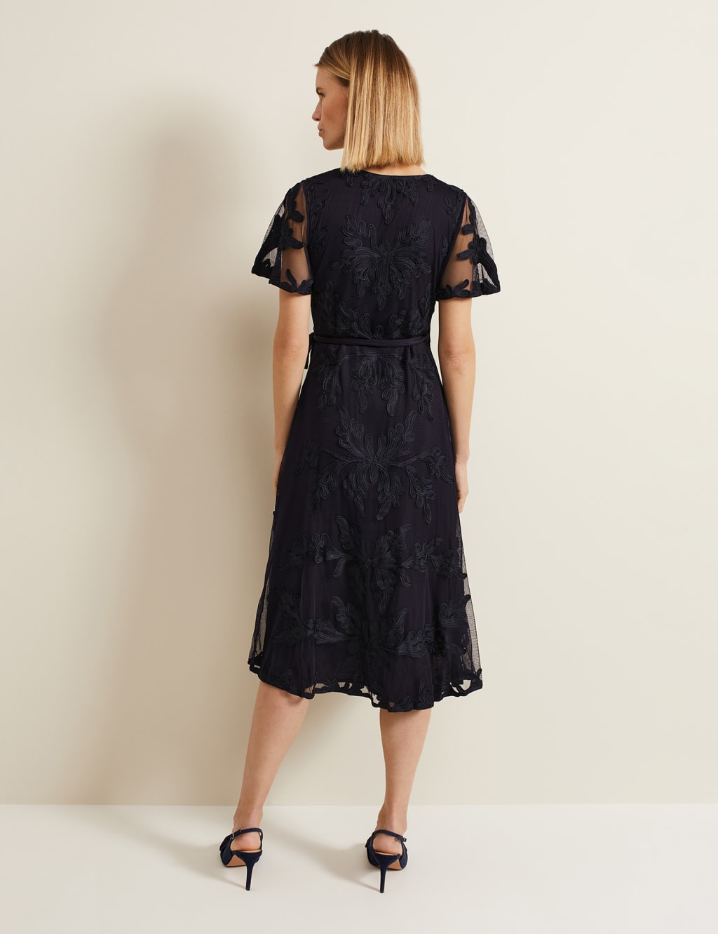 Lace Midi Wrap Dress 4 of 6