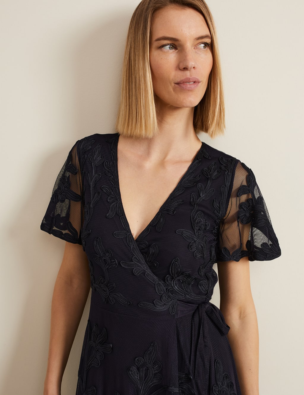 Lace Midi Wrap Dress 5 of 6