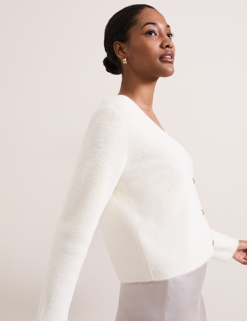 Textured V-Neck Cardigan 8 of 8