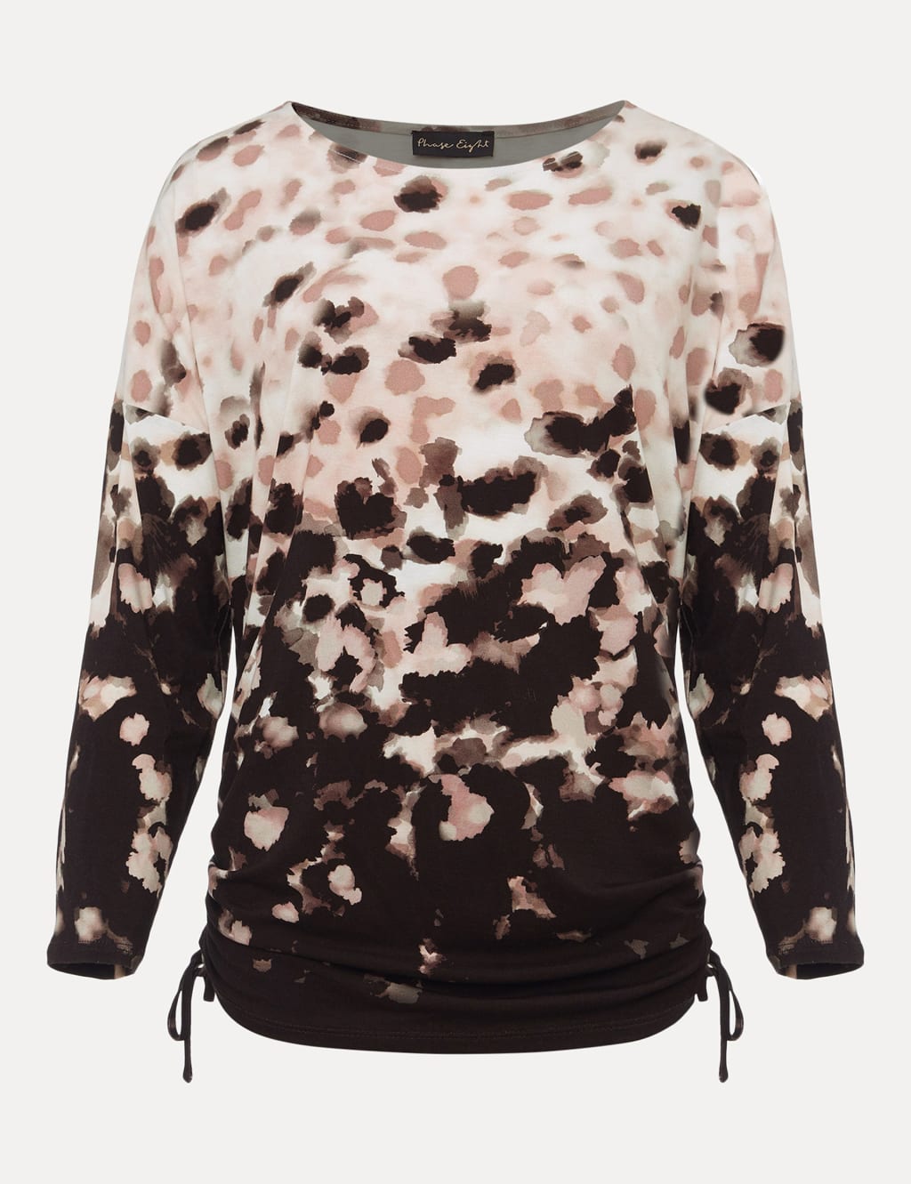 Abstract Print Round Neck Long Sleeve Top 2 of 5