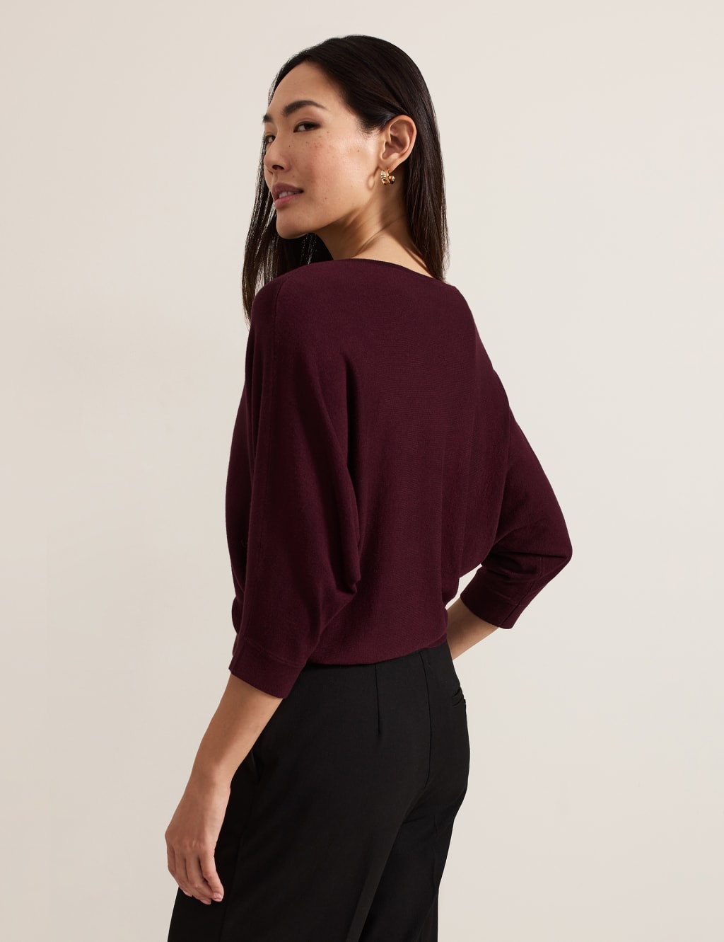 Slash Neck Batwing Sleeve Jumper 3 of 7
