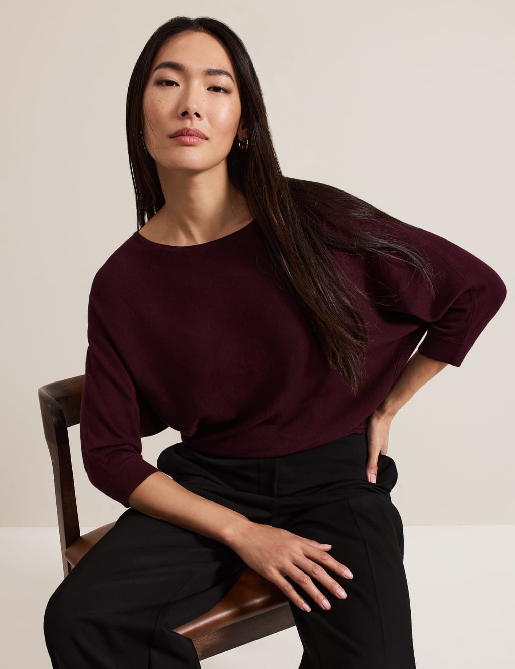 Slash Neck Batwing Sleeve Jumper 5 of 7