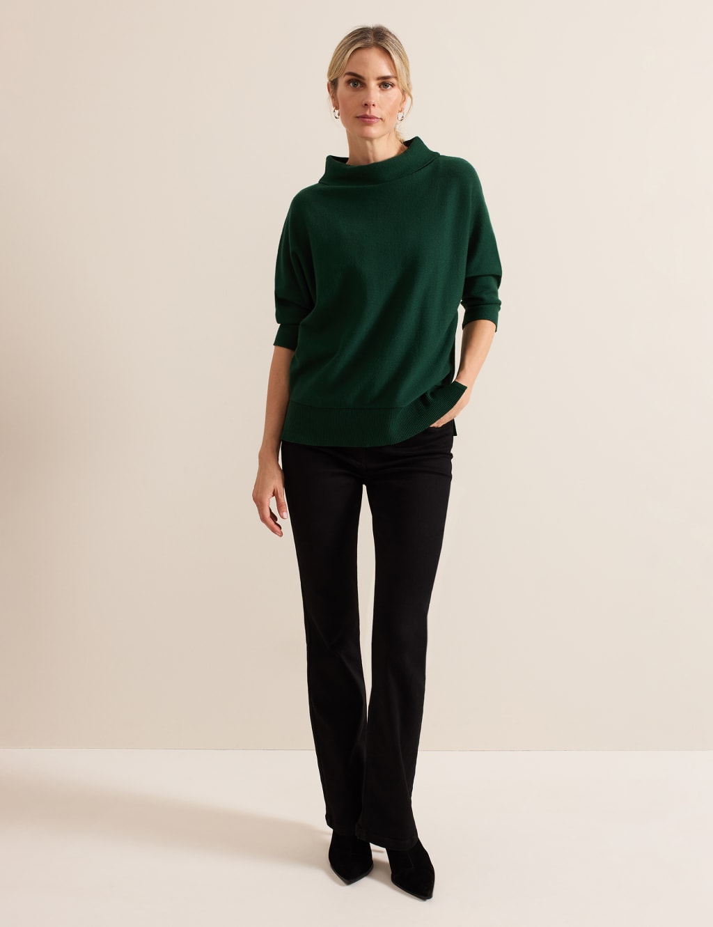 Funnel Neck Batwing Sleeve Jumper 4 of 6