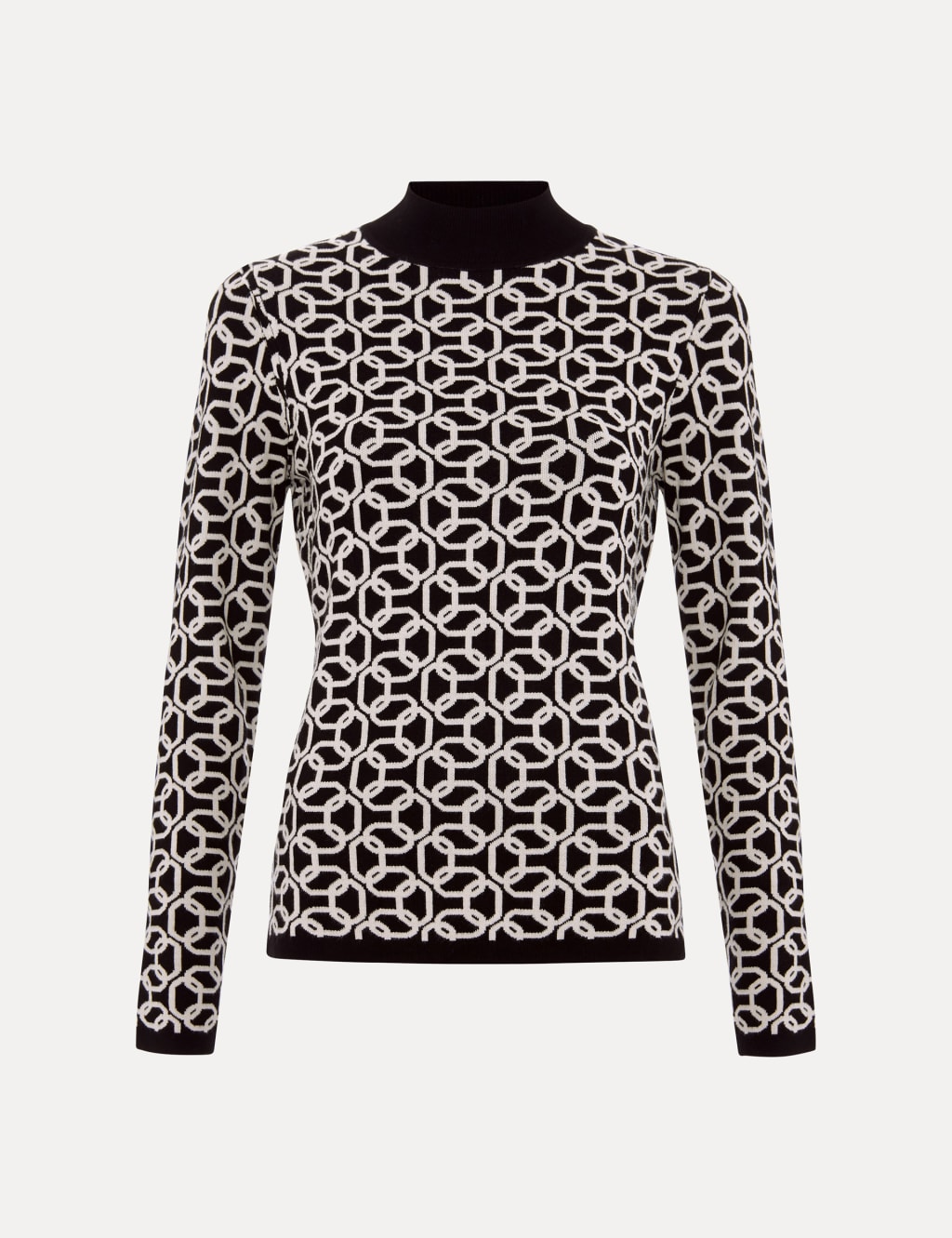 Jacquard Funnel Neck Chain Jumper 2 of 8