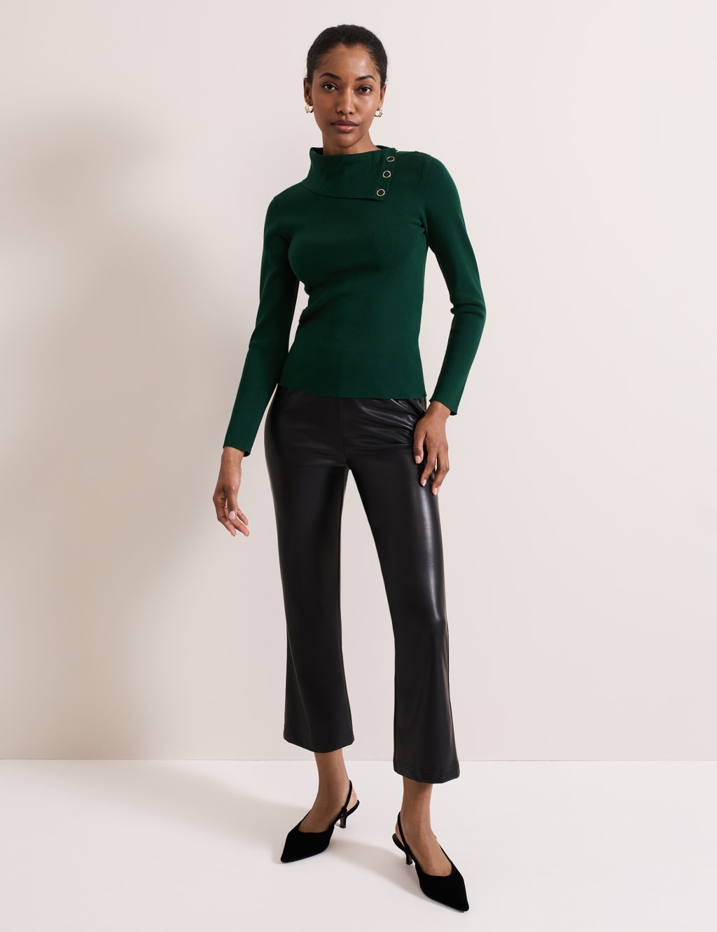 Textured Roll Neck Knitted Top 4 of 7
