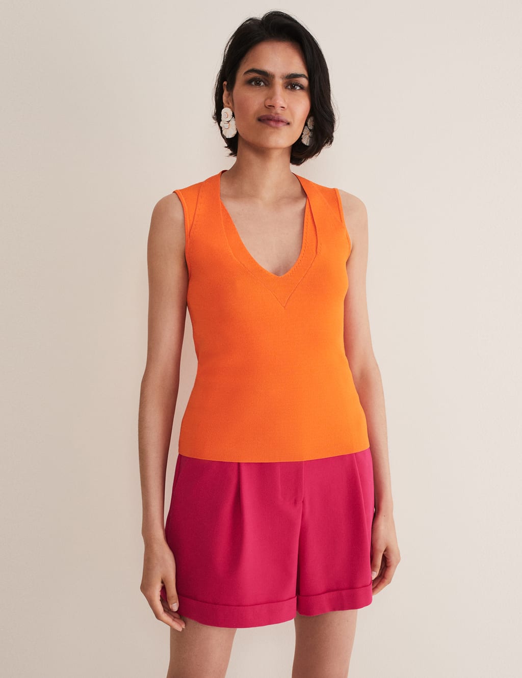 V-Neck Relaxed Knitted Top 1 of 6