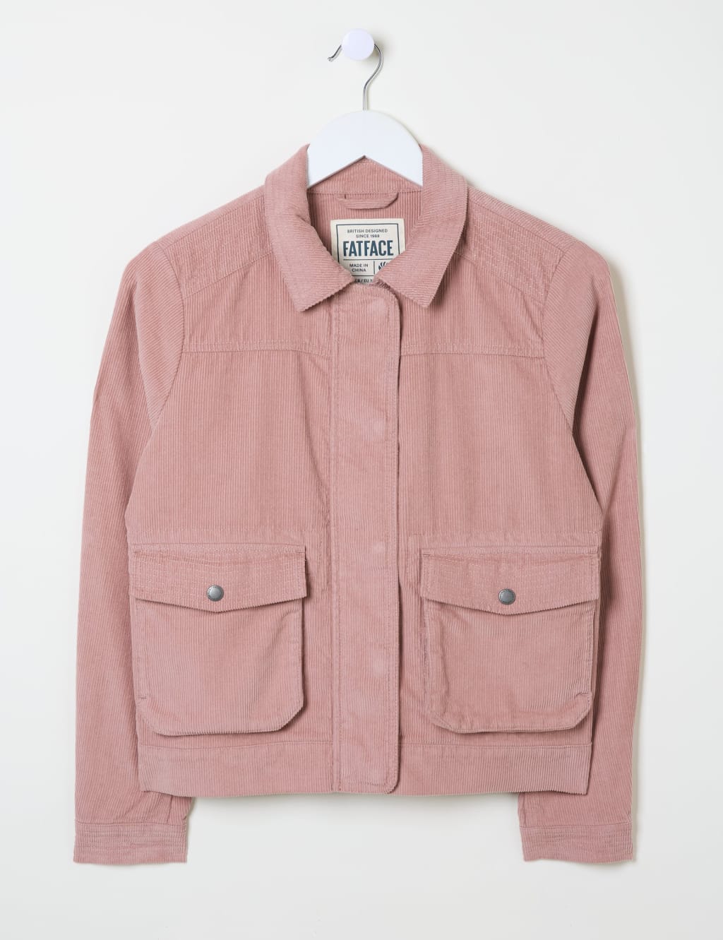 Pure Cotton Cord Collared Cropped Jacket 2 of 5