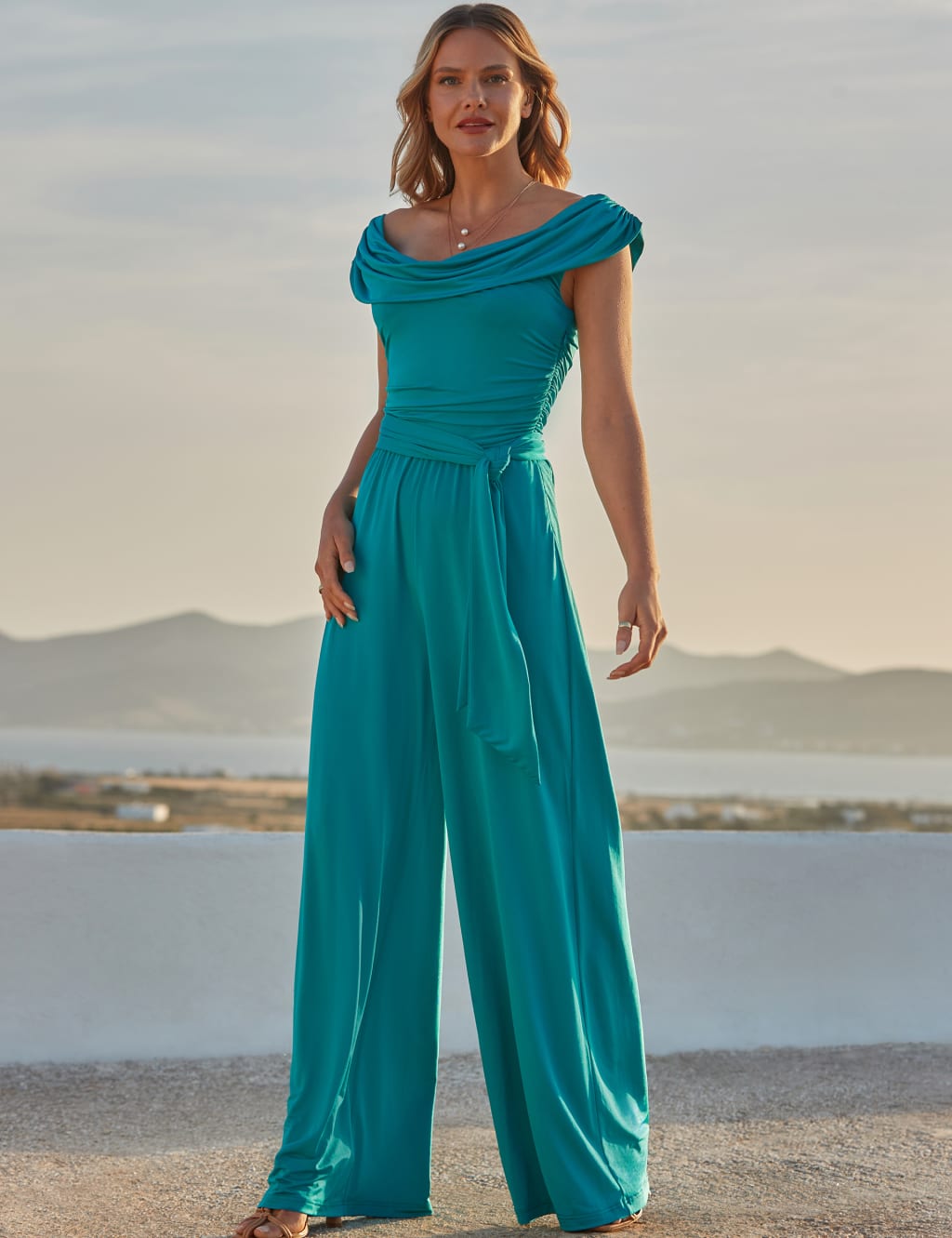 Cowl Neck Sleeveless Wide Leg Jumpsuit 6 of 6