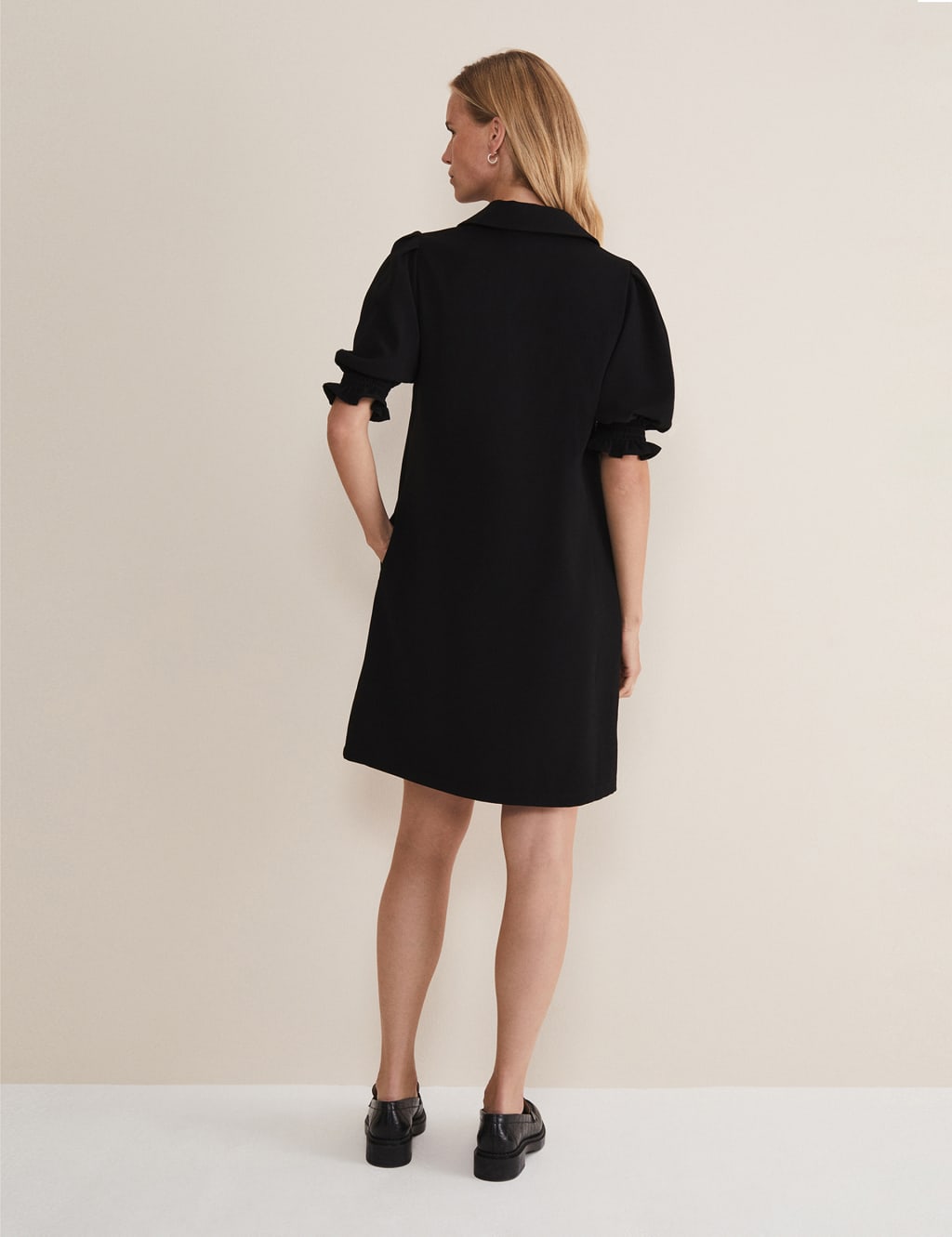 Zip Neck Mini Shift Dress 3 of 6