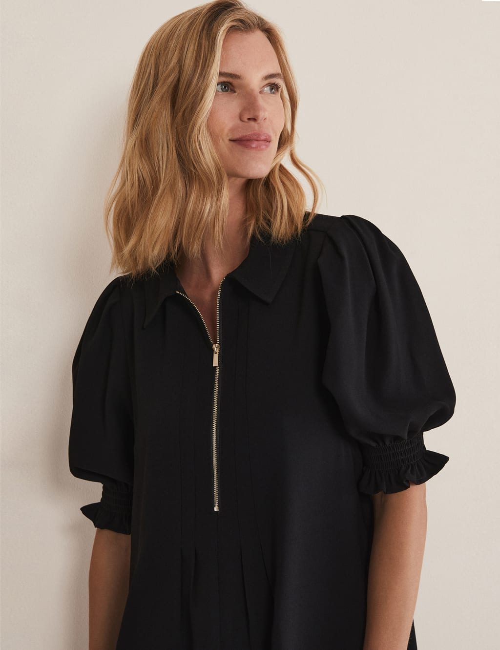 Zip Neck Mini Shift Dress 5 of 6