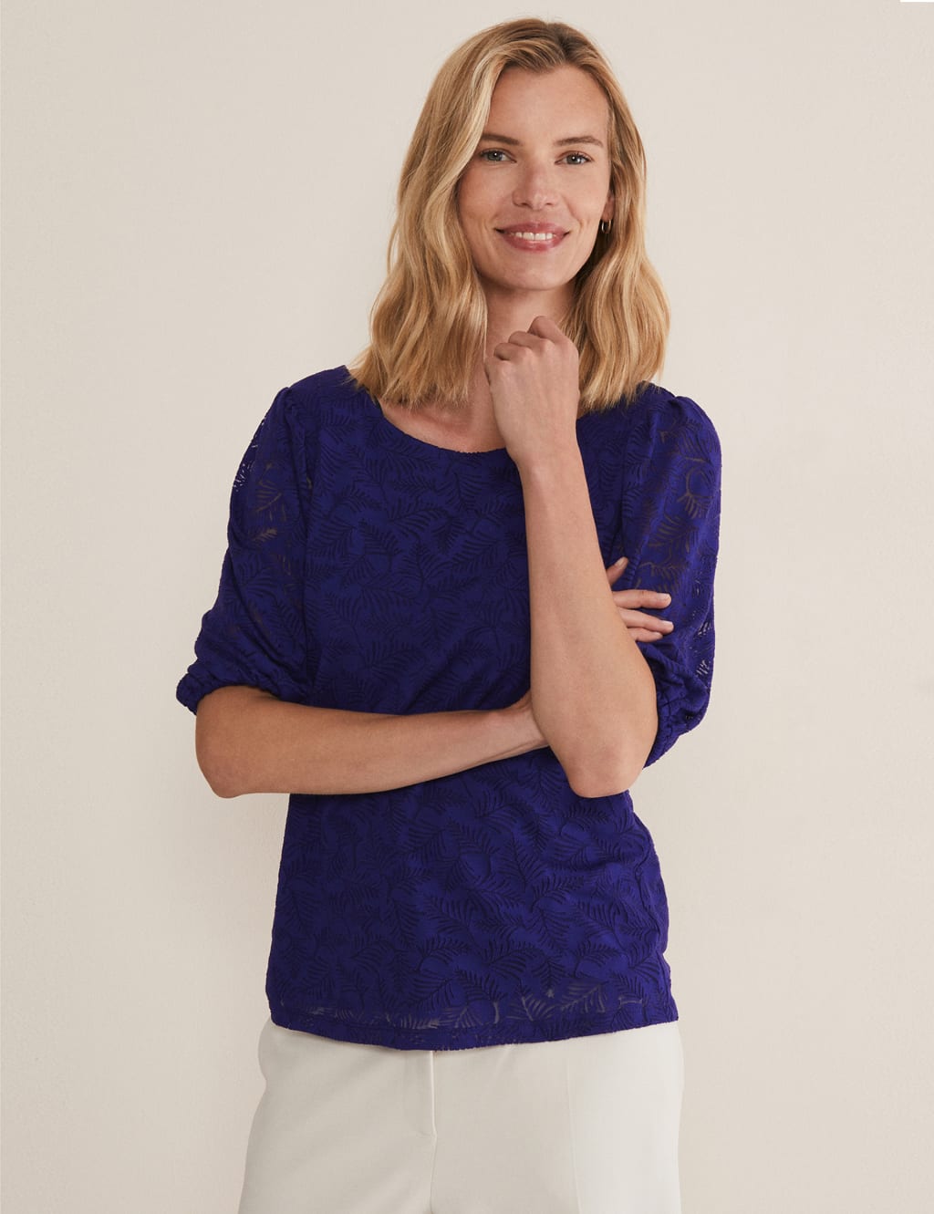Burnout Puff Sleeve Top 1 of 6