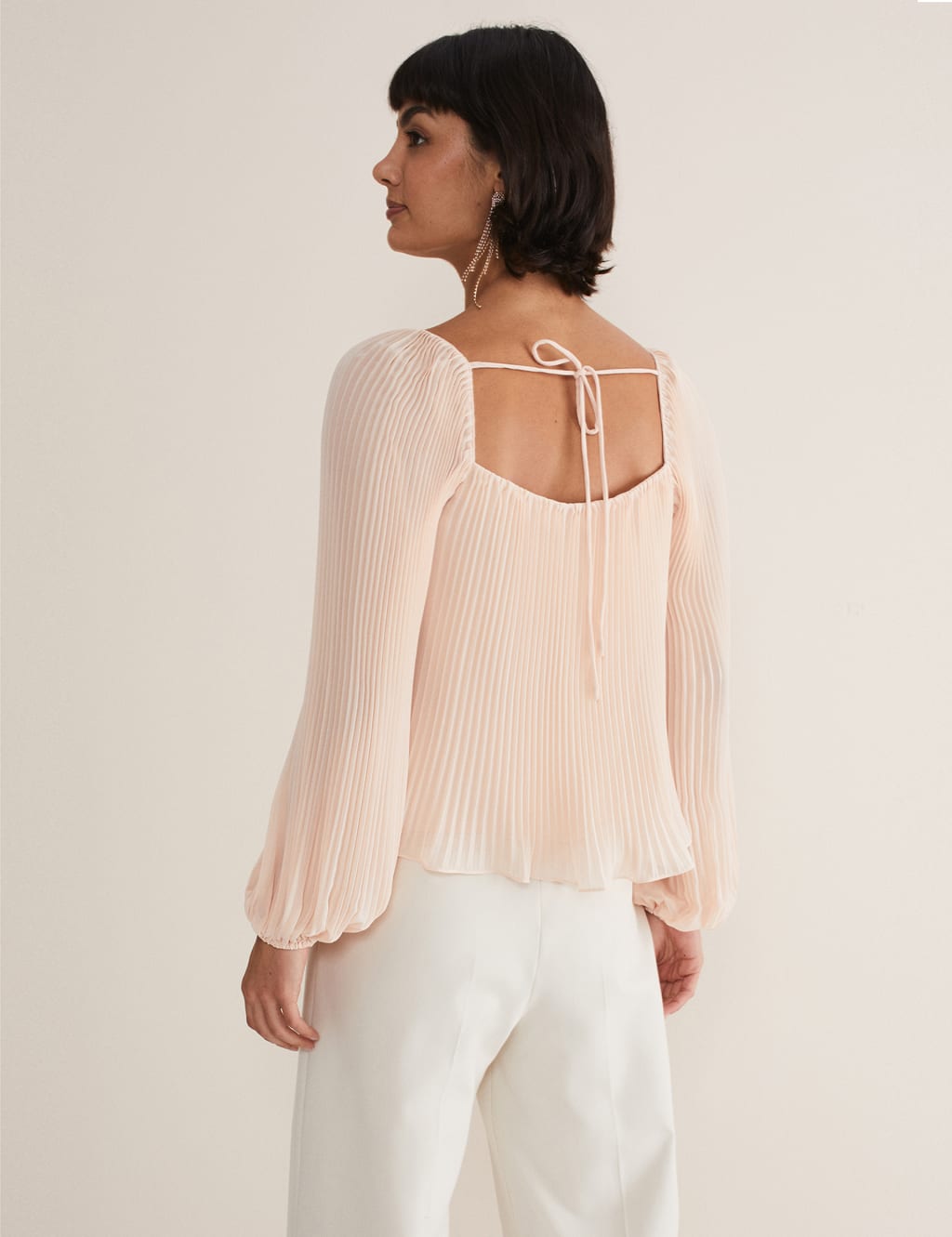 Pleated Square Neck Top 3 of 6