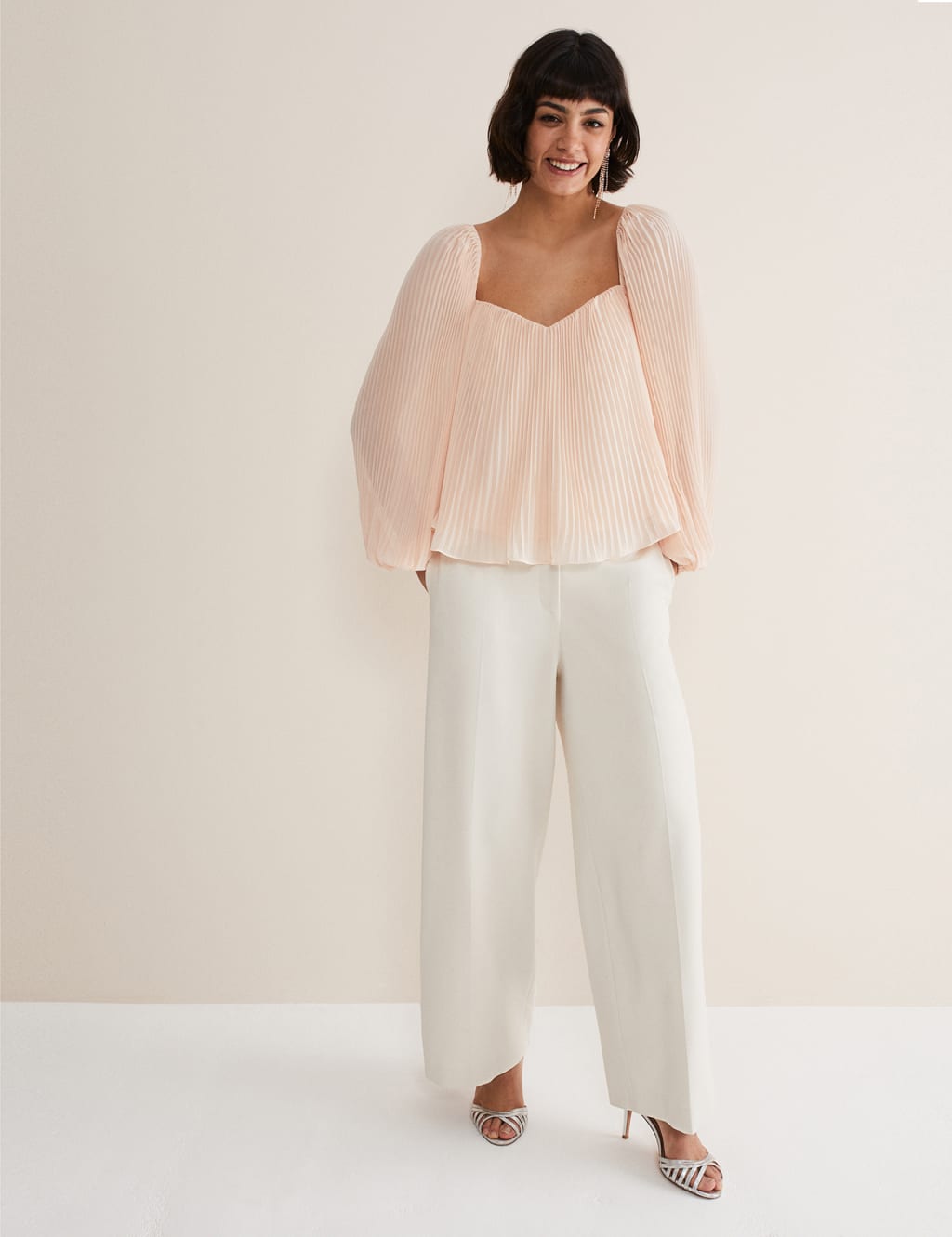 Pleated Square Neck Top 4 of 6