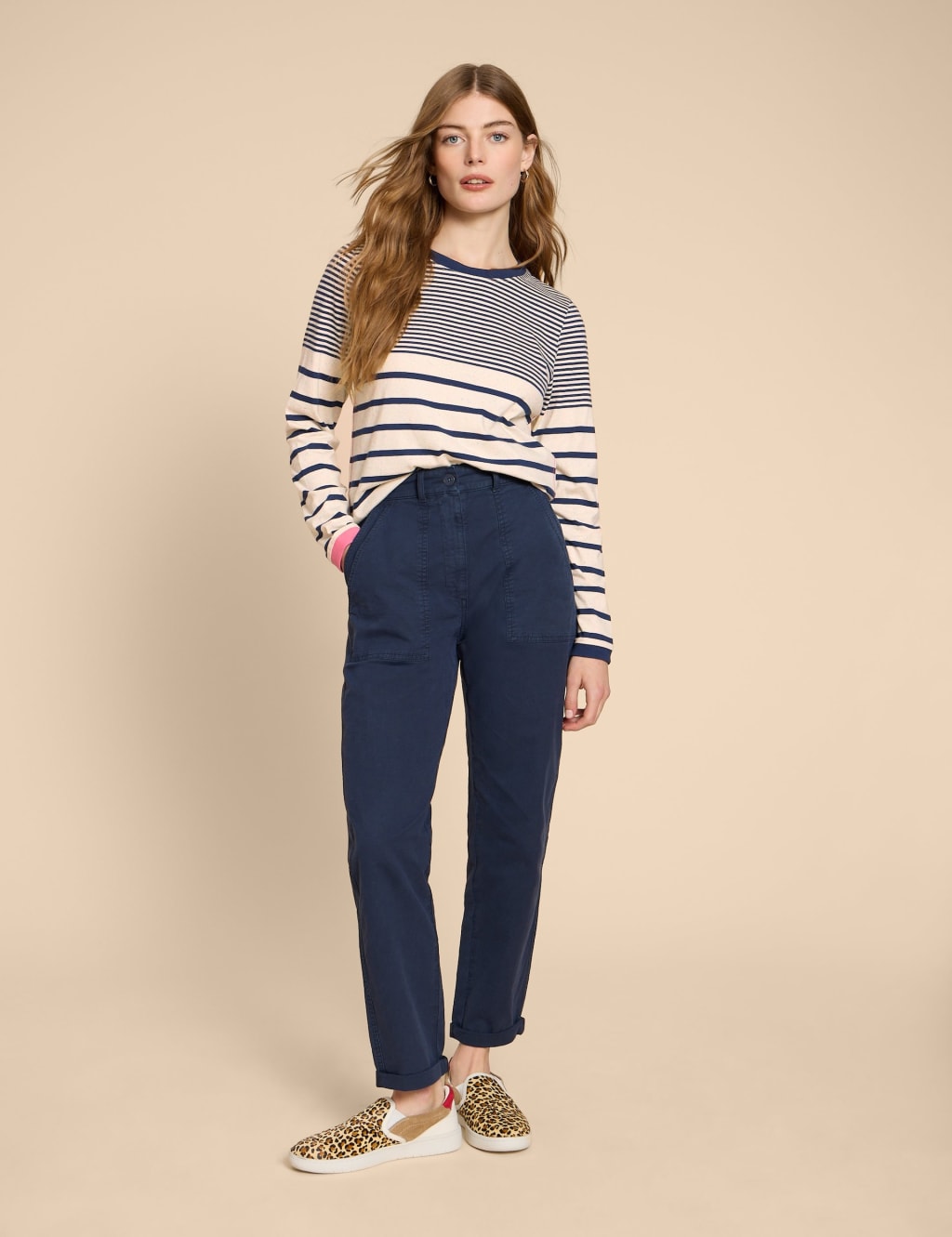 Pure Cotton Striped Crew Neck Top 4 of 6