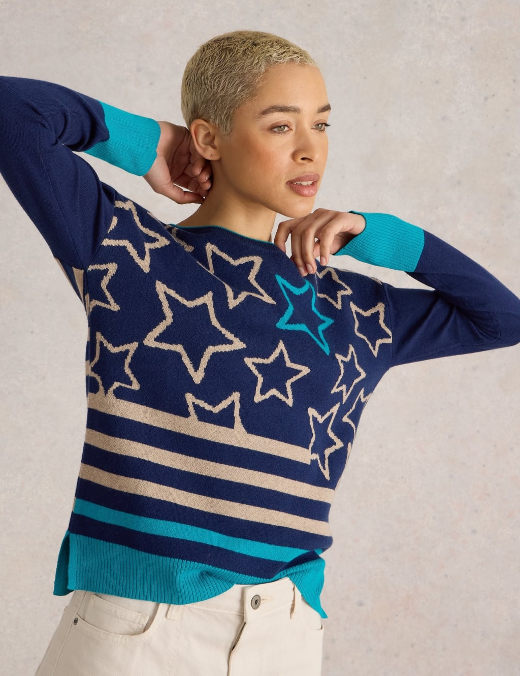 Cotton Rich Stars and Stripes Jumper