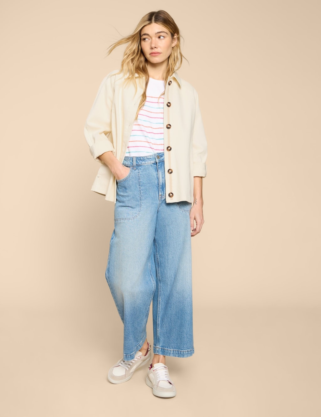 Denim Collared Relaxed Jacket 3 of 6