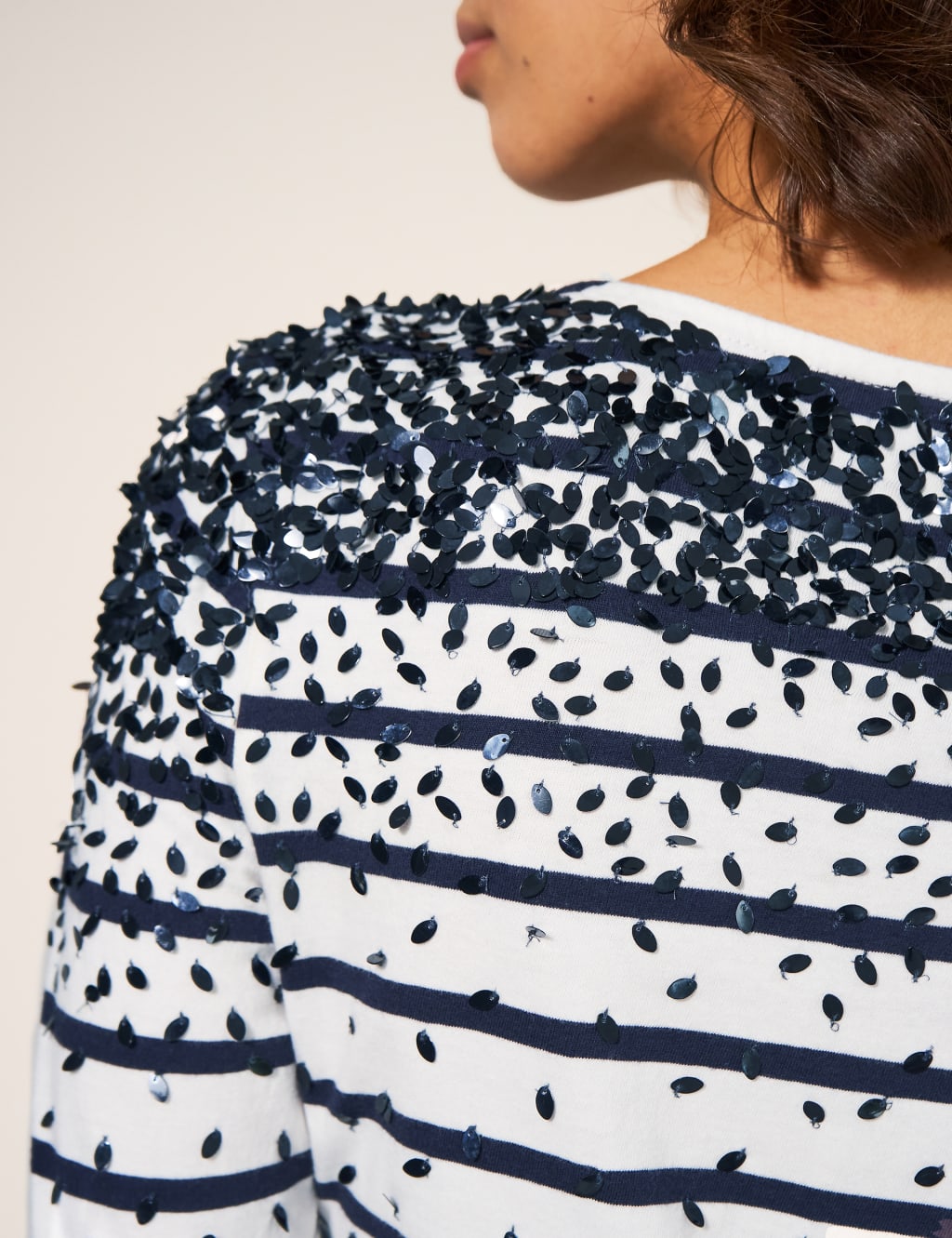 Striped sequin top cheap
