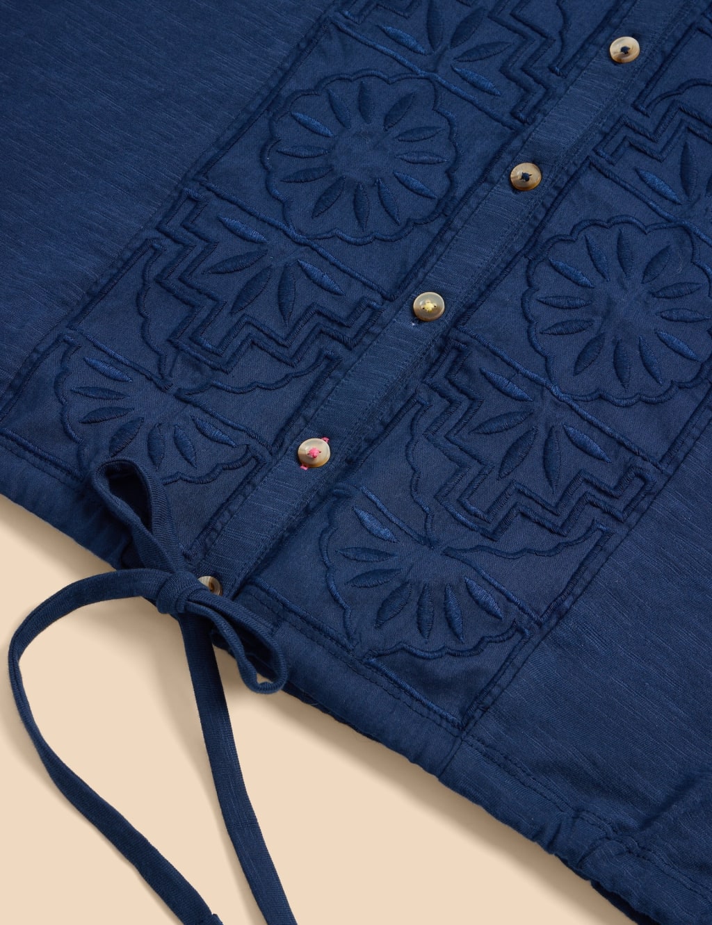 Jersey Embroidedred Collared Shirt 6 of 6