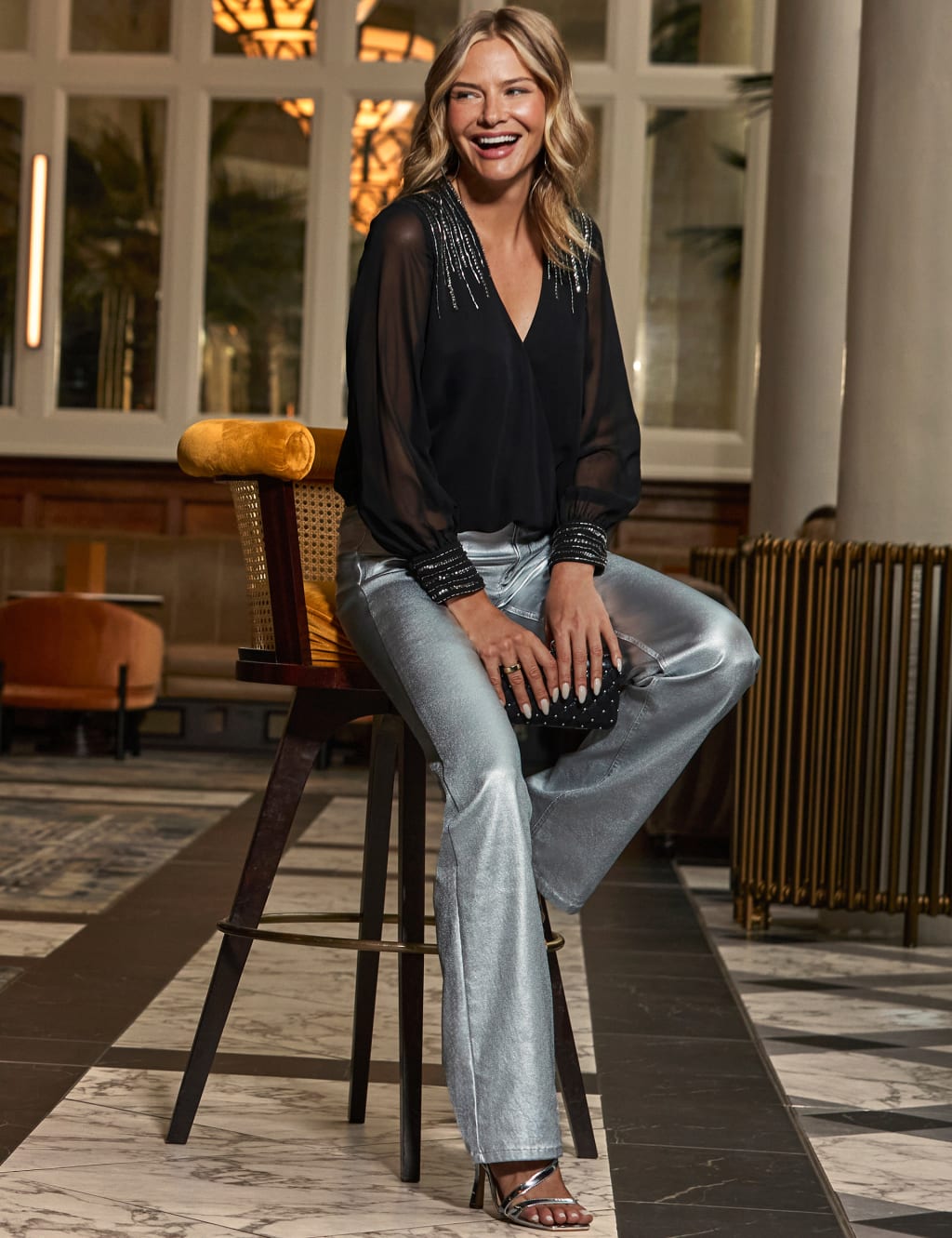 Embellished Wrap Blouse 4 of 4