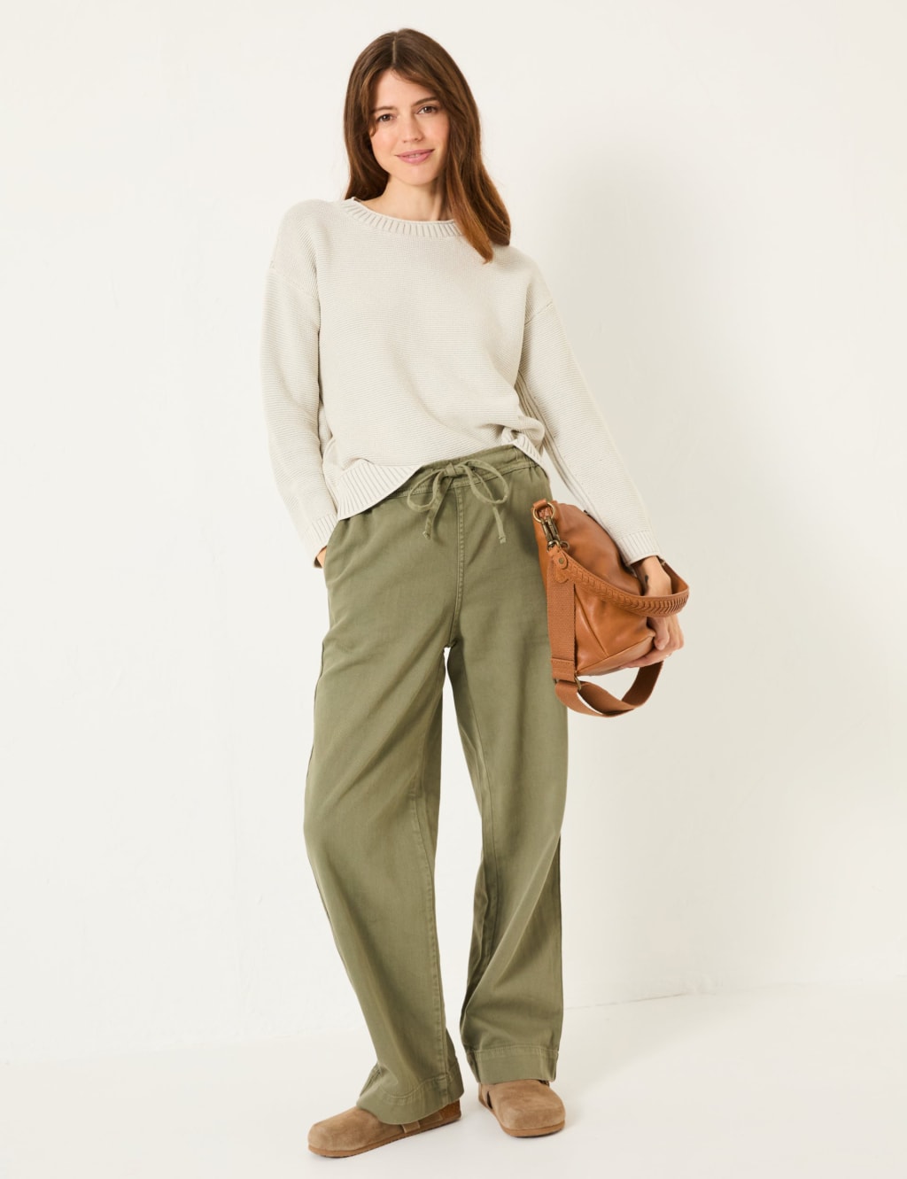 Pure Cotton Textured Crew Neck Jumper 3 of 5