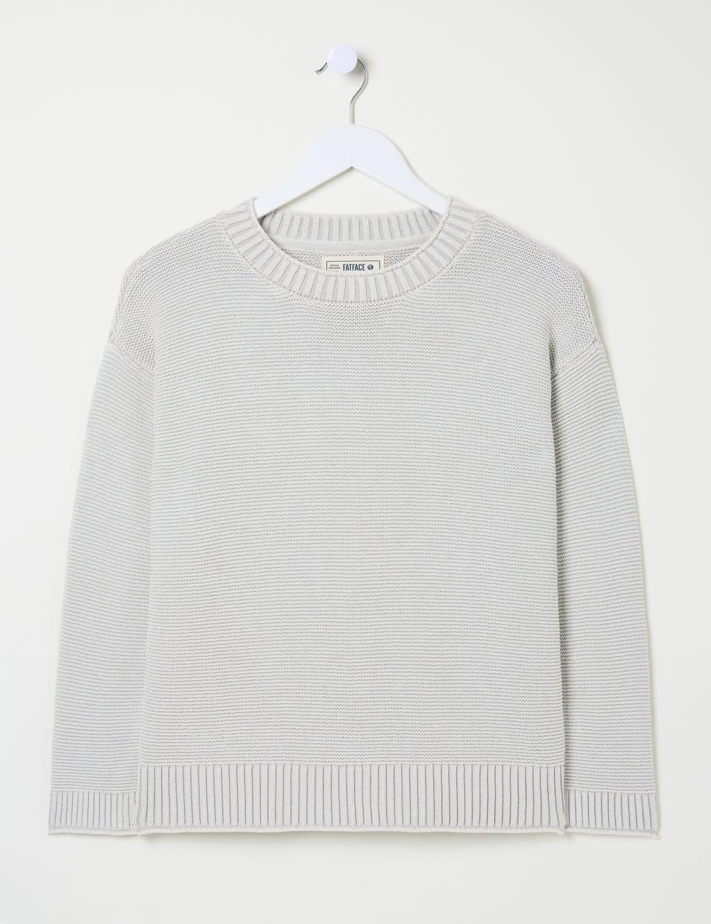 Pure Cotton Textured Crew Neck Jumper 2 of 5
