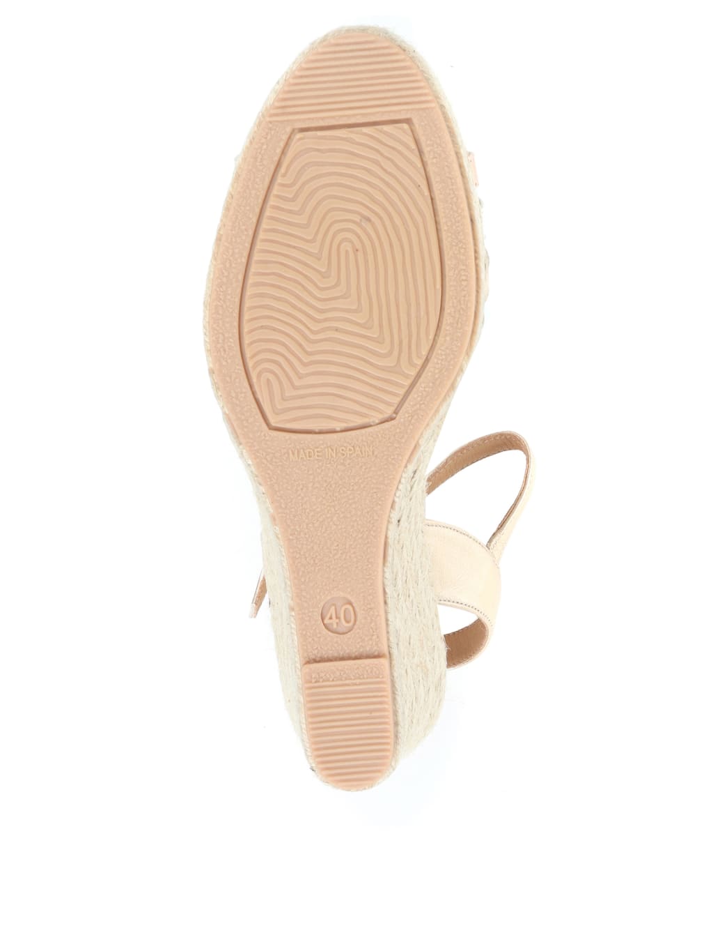 Leather Metallic Ankle Strap Wedge Sandals 7 of 7