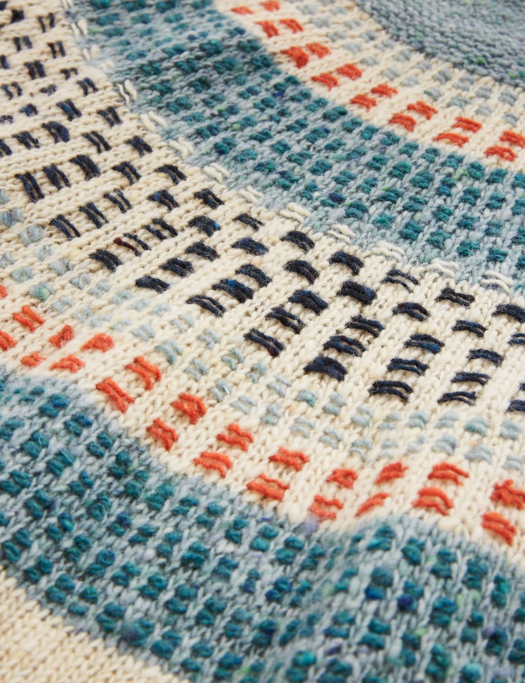 Pure Wool Patterned Crew Neck Jumper 6 of 6