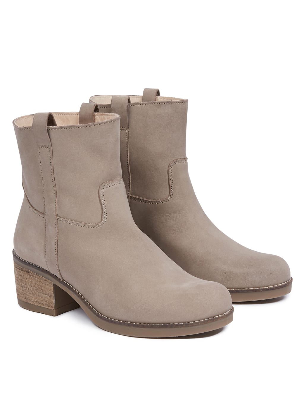 Suede Block Heel Ankle Boots 2 of 6