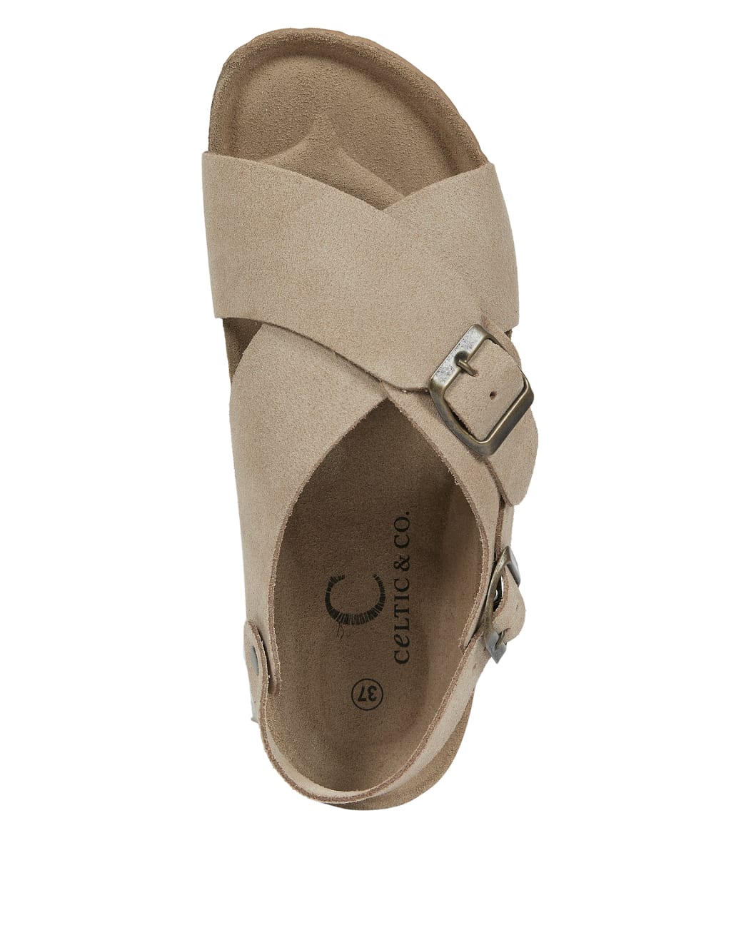 Leather Buckle Crossover Flat Sandals 6 of 6
