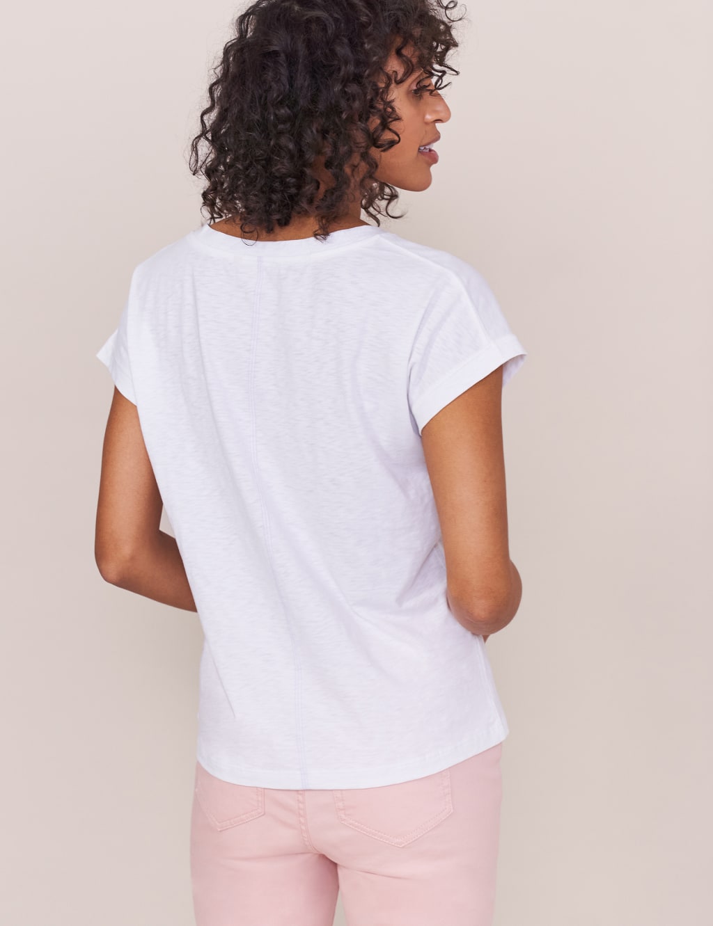 Pure Cotton Notch Neck T-Shirt 3 of 6