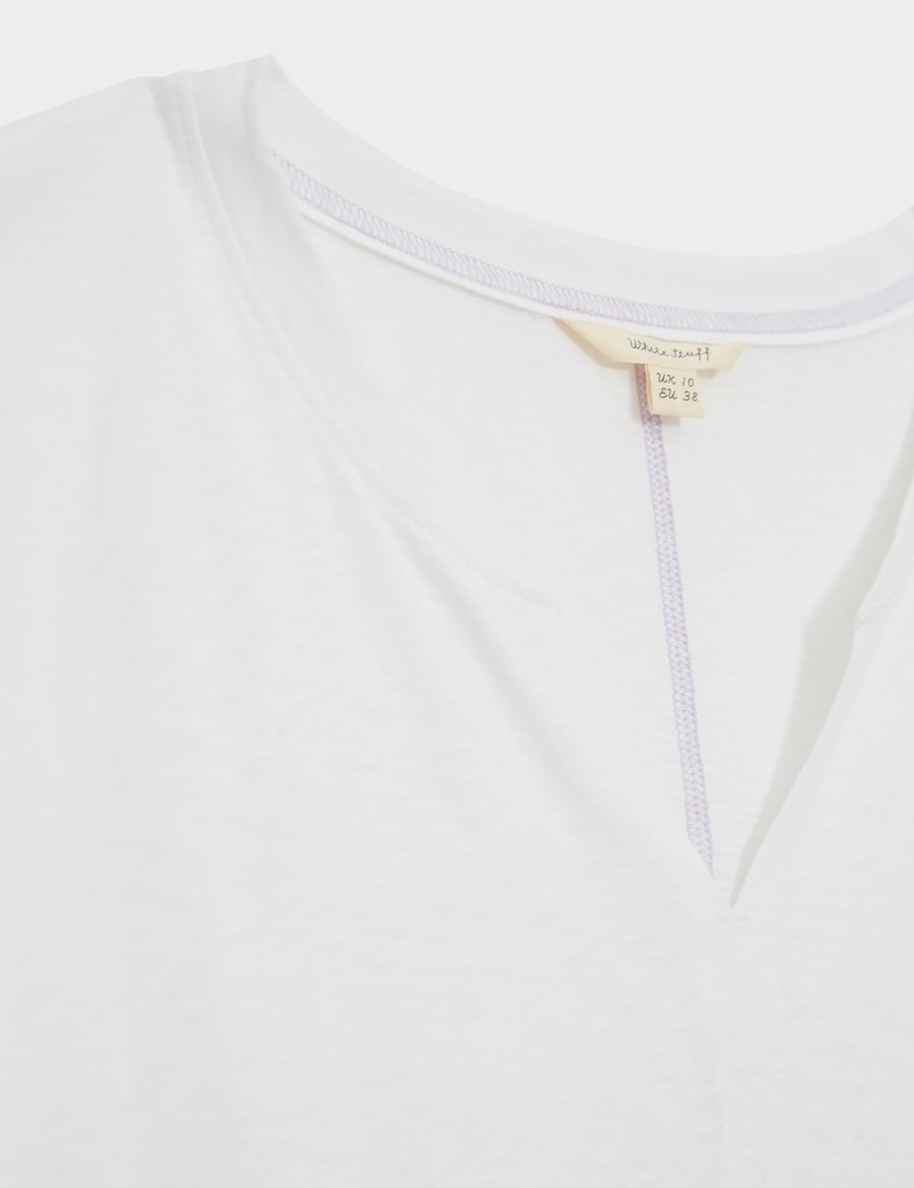 Pure Cotton Notch Neck T-Shirt 6 of 6