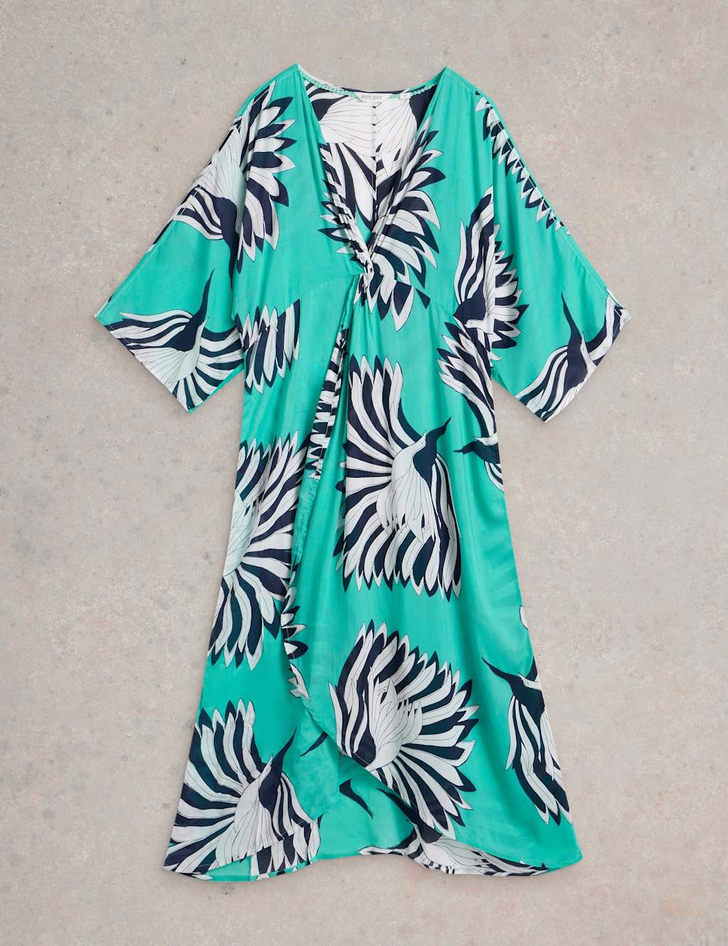 Printed V-Neck Midaxi Wrap Dress 2 of 6