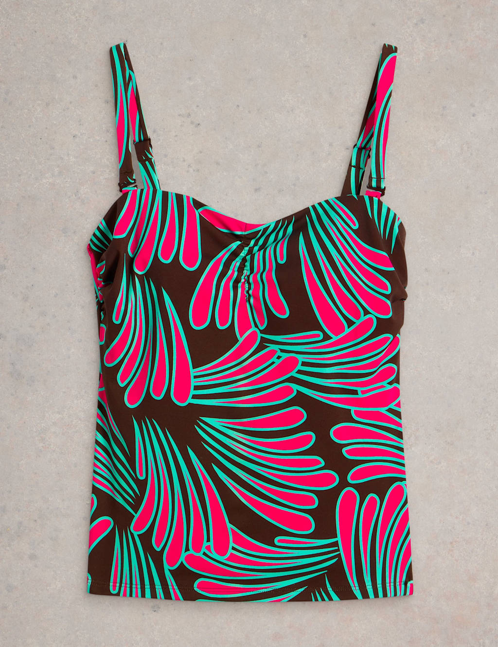 Printed Padded Bandeau Tankini Top 2 of 6
