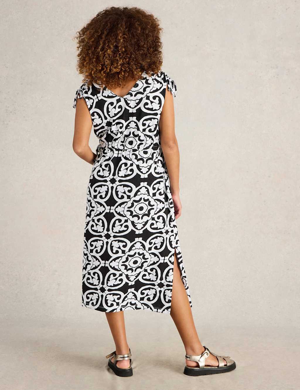 Pure Cotton Printed Midi Beach Dress 2 of 4